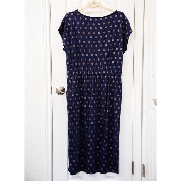 Boden "Odile" Jersey T-shirt Dress with Geometric Pattern and Pockets, size 12P - Picture 7 of 9